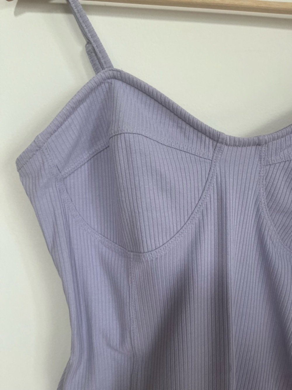 Lavender Ribbed Bodysuit - - Picture 2 of 3